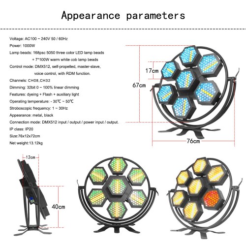7-Halo-Hexa COB Pixel