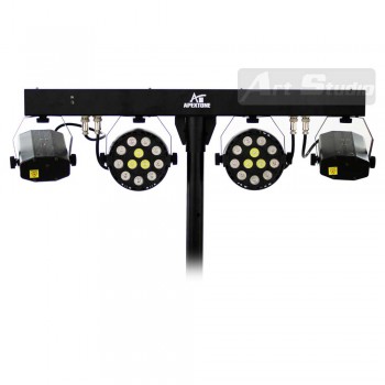 סט תאורה עם לייזר