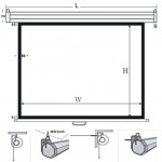 מסך הקרנה חשמלי 100"