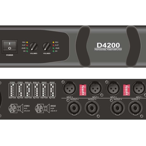 4 *200 Watt RMS@8Ω