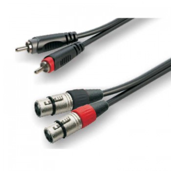 3מטר XLR*2 - RCA*2 כבל 