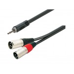 כבל XLRX2 - PL3.5 אורך 3מ.