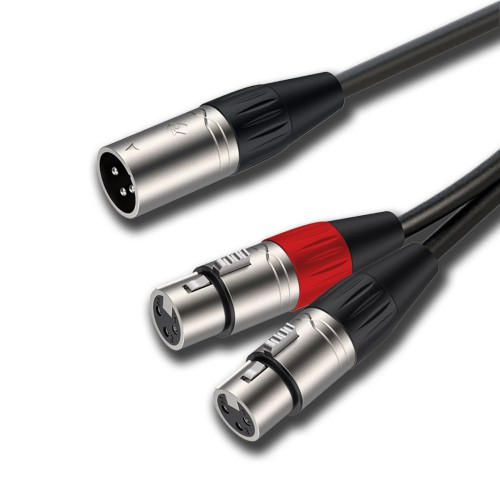 מפצל XLR Male>2*XLR Female