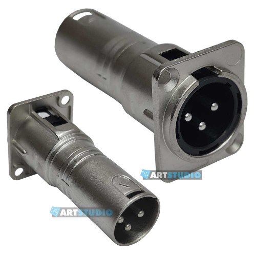 XLR M > M Pass Socket