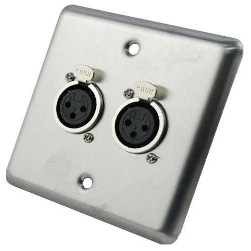 פנל קיר 2*  XLR Neutrik