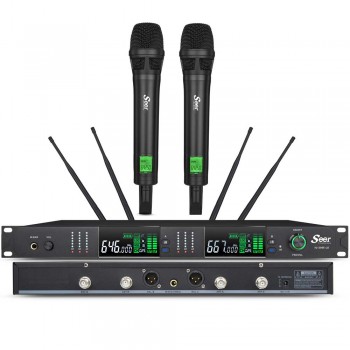 זוג מיקרופונים UHF מקצועי