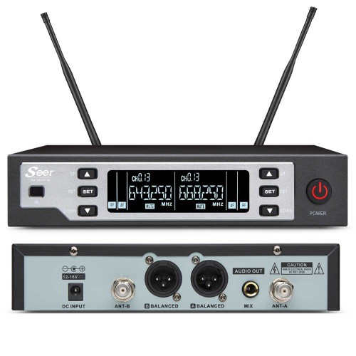 זוג מיקרופונים UHF