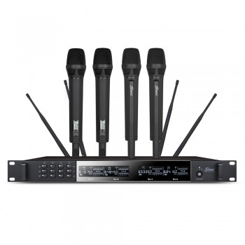 סט של 4 מיקרופונים אלחוטיים 