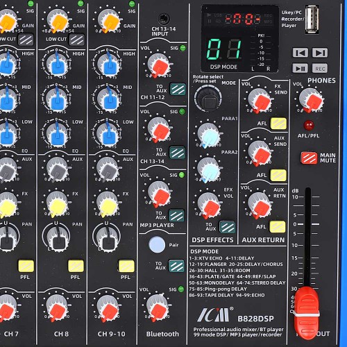 מיקסר 14 ערוצים עם אפקטים