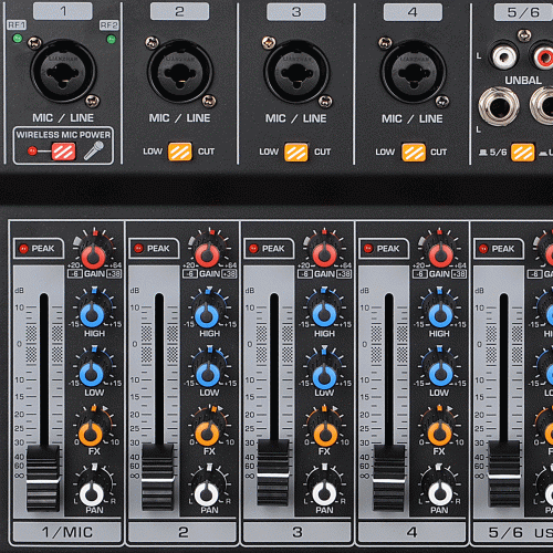 מיקסר עם מיקרופונים אלחוטיים