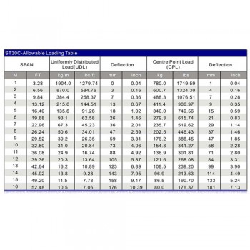 טראס סולם  30ס"מ, 2מ.